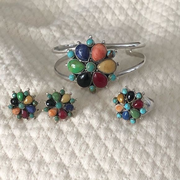 BARSE Multi-Gemstone Pendant On Sterling Silver Necklace - Picture 13 of 15